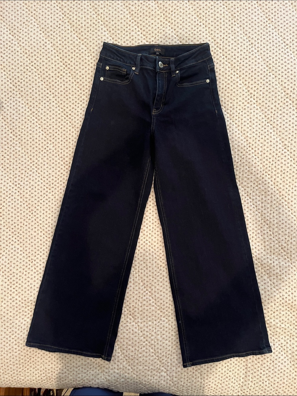 Quince Dark Blue Wide-Leg Jeans